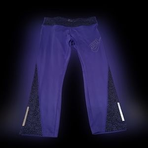 Nike Run Purple Capri Leggings Sz L